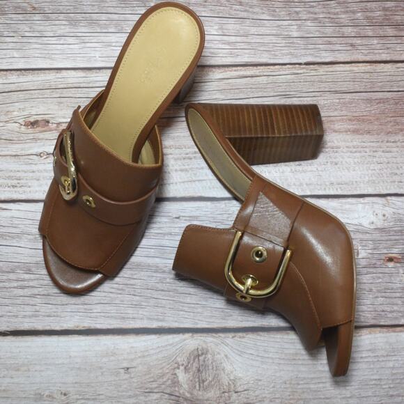 MICHAEL KORS  Cooper Mule Luggage Vachetta Women's Shoes Size 8M - Picture 2 of 6